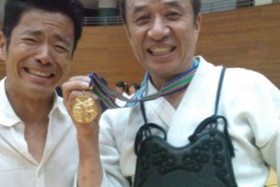 2015年5月26日に剣道の区民大会に出場した渡辺正行（リーダー）